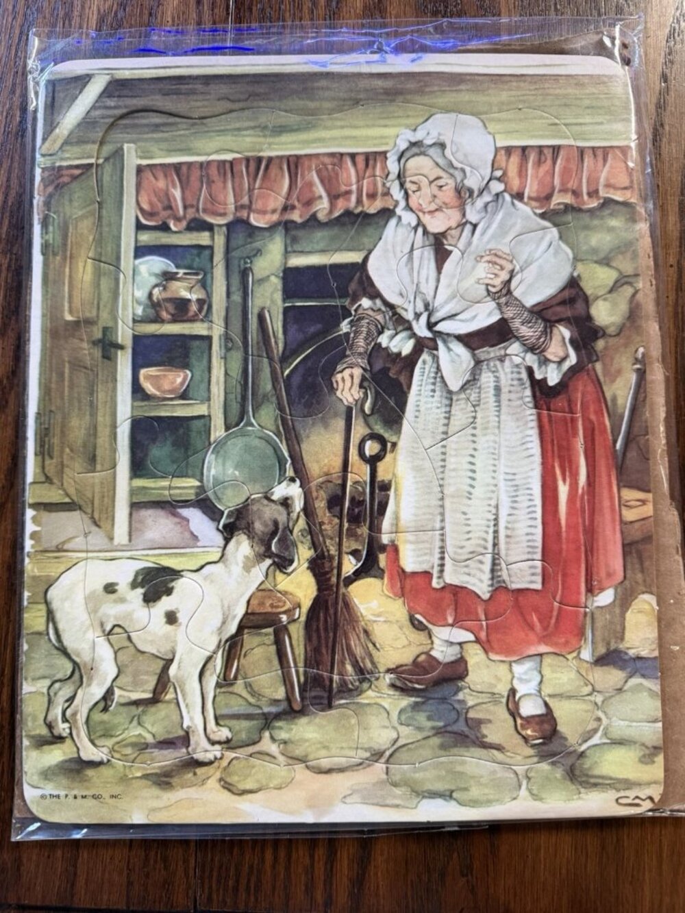 Vintage Child's Mother Goose Old Mother Hubbard Jigsaw‎ Puzzle Platt & Munk